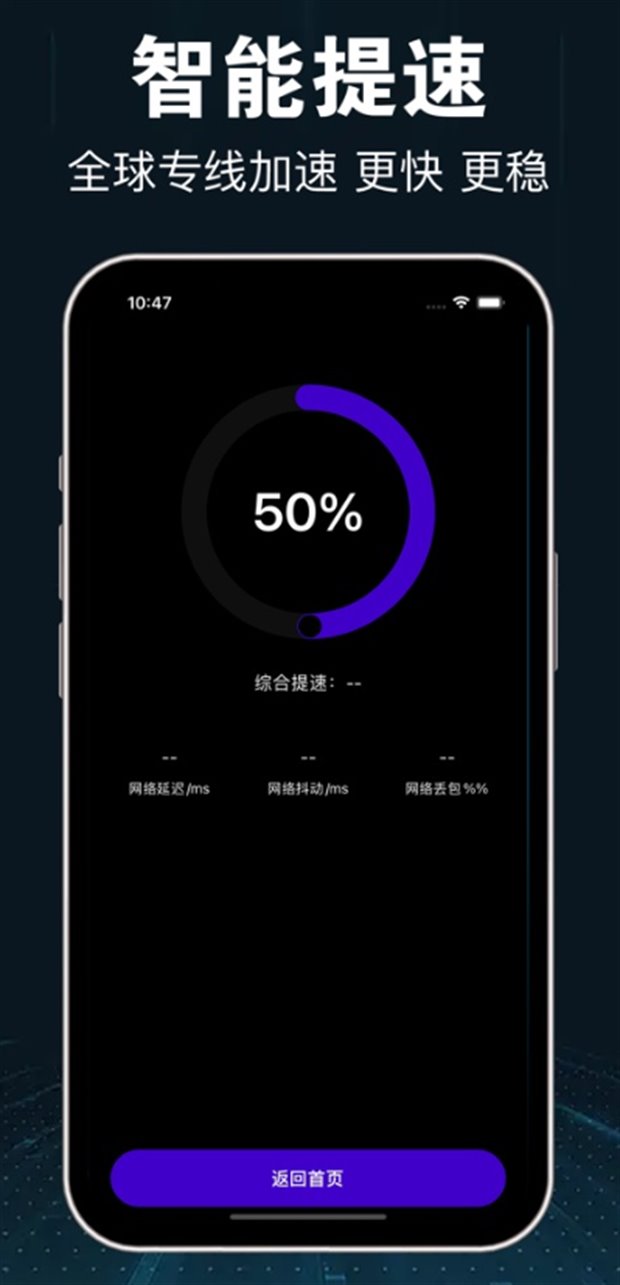 Shadowrocket 小火箭客户端延迟与丢包实时指标界面示意